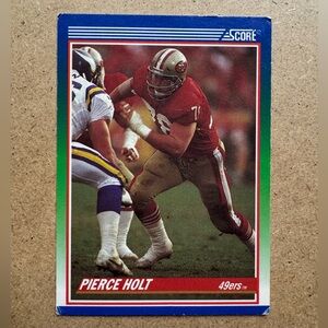 Pierce Holt Defensive End 1990 Score #348 San Francisco 49ers NFL Sports Card